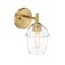 Designers Fountain Summer Jazz 5.5 in. 1-Light Brushed Gold Wall Sconce Light with Clear Glass Shade for Bathrooms D310M-WS-BG - alternate 2